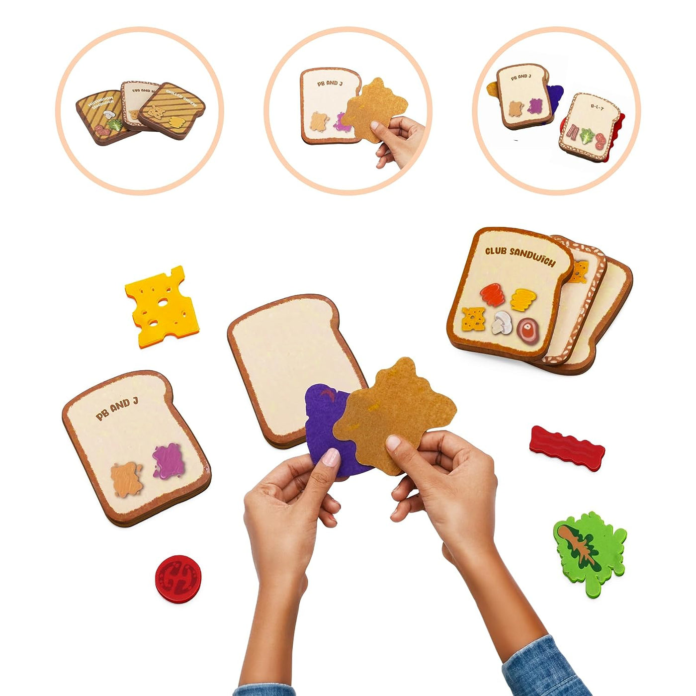 LoveDabble: Six Sneaky Sandwiches: Pretend Play Set
