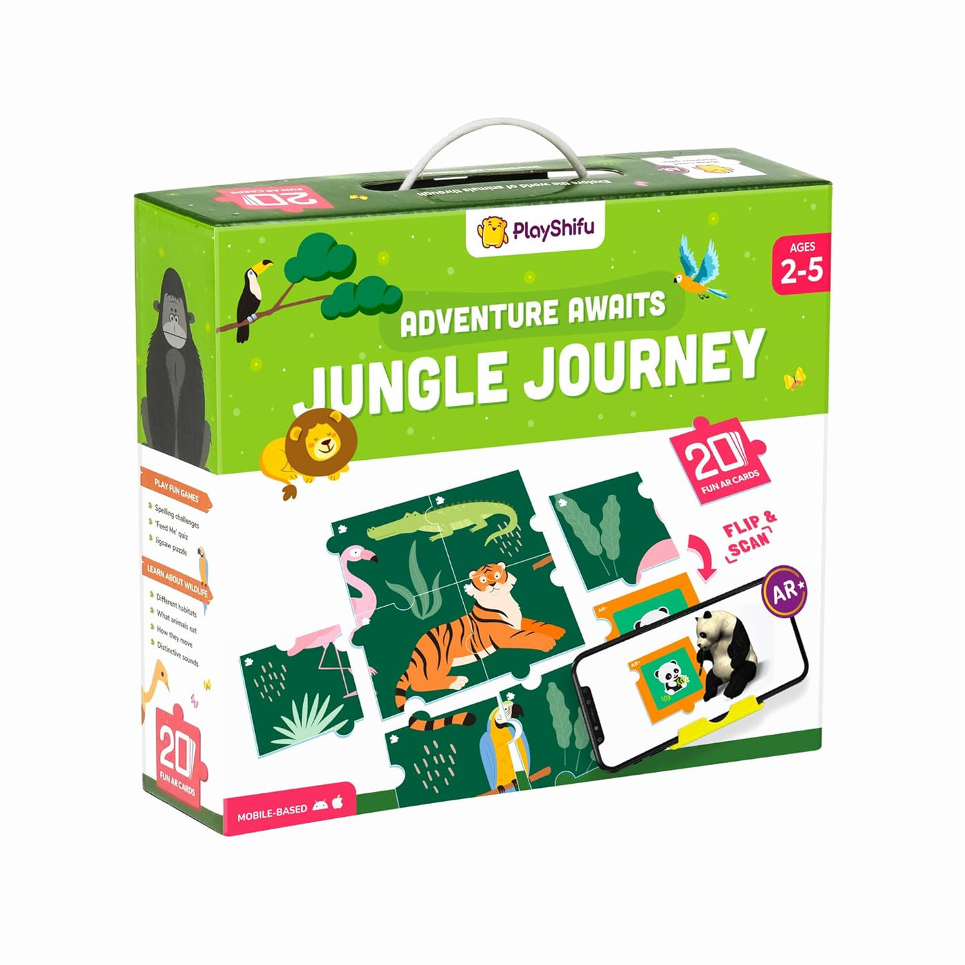 PlayShifu: Adventure Awaits-Jungle Journey- AR Flash Card & Puzzle