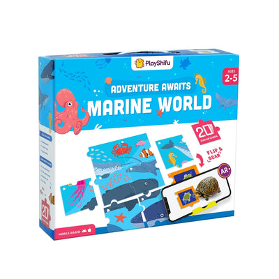 PlayShifu: Adventure Awaits-Marine World- AR Flash Card & Puzzle