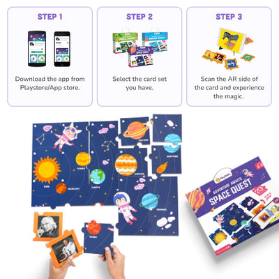 PlayShifu: Adventure Awaits-Spacequest- AR Flash Card & Puzzle