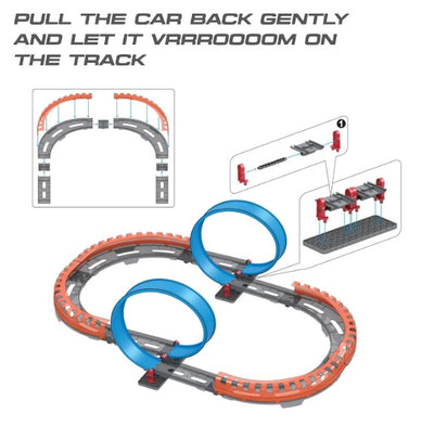 Playzu High Speed Crossing - Double Loop Track Set