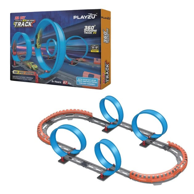 Playzu High Speed Crossing - Four Loop Track Set