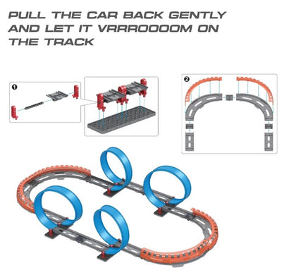 Playzu High Speed Crossing - Four Loop Track Set