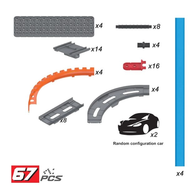 Playzu High Speed Crossing - Four Loop Track Set