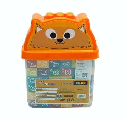 Cute Racoon: Building Blocks Bucket Pack - 40 PCS | Plex