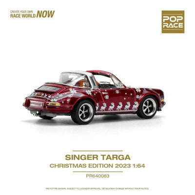 Pop Race #083: Porsche Singer targa Christmas Edition Red 1:64