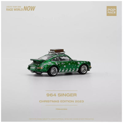 Pop Race #084: Porsche Singer targa Christmas Edition Green 1:64