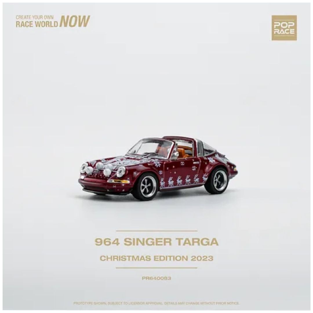 Pop Race #083: Porsche Singer targa Christmas Edition Red 1:64