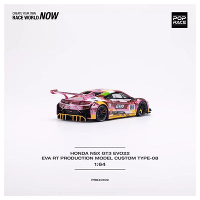 Pop Race Honda NSX GT3 EV022 EVA RT Production Model Custom Type 08 1:64