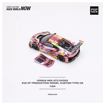 Pop Race Honda NSX GT3 EV022 EVA RT Production Model Custom Type 08 1:64