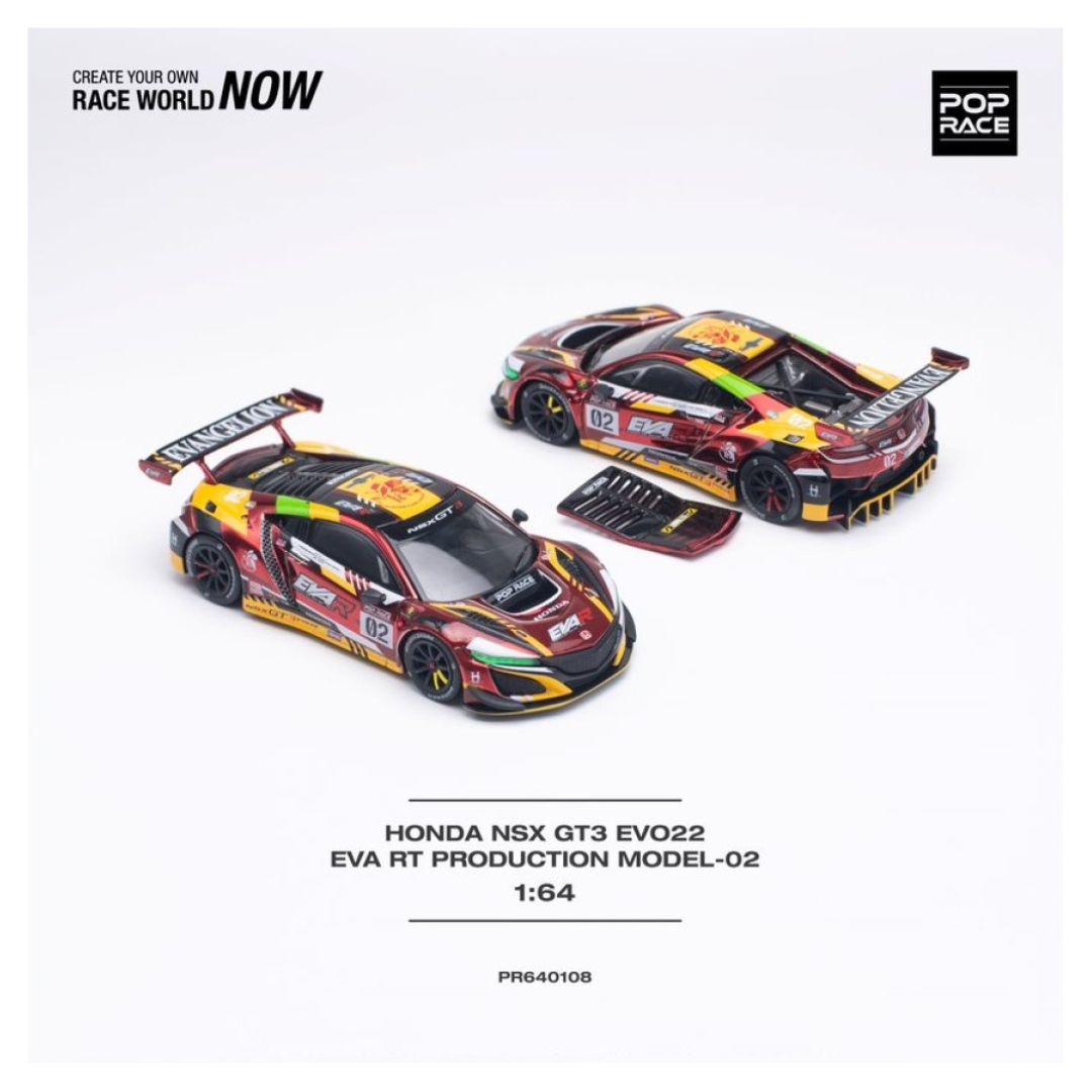 Pop Race Honda NSX GT3 EVO22 EVA RT Production Model 02 1:64