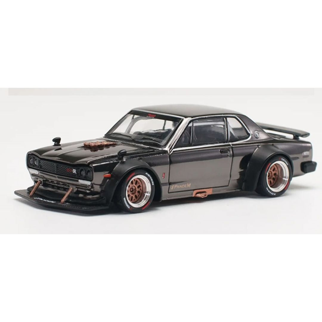 Pop Race #97: Nissan Skyline GT-R V8 Drift Dark Chrome 1:64