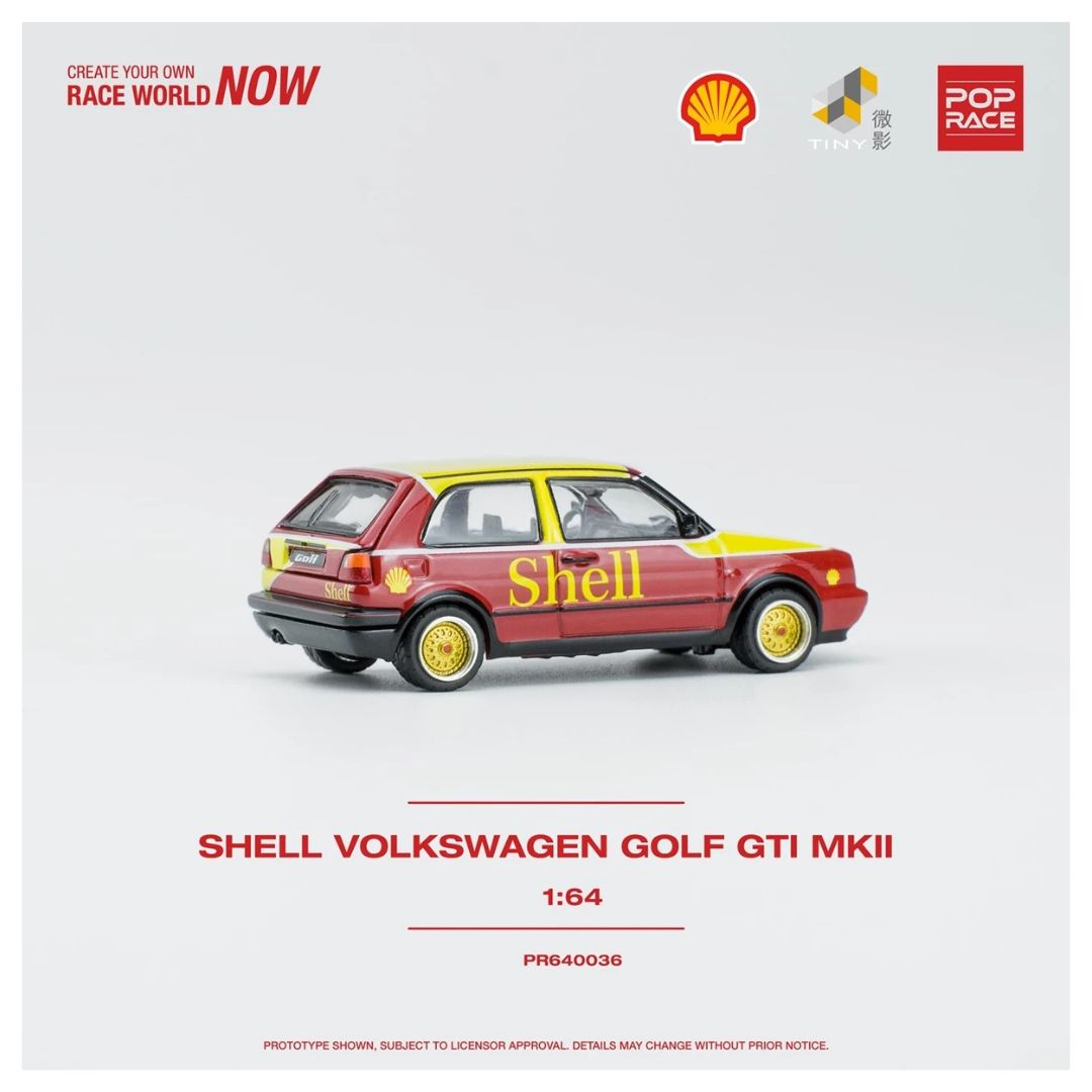 Pop Race #036: Pop Race x Tiny Shell Volkswagen Golf GTI MKII 1:64