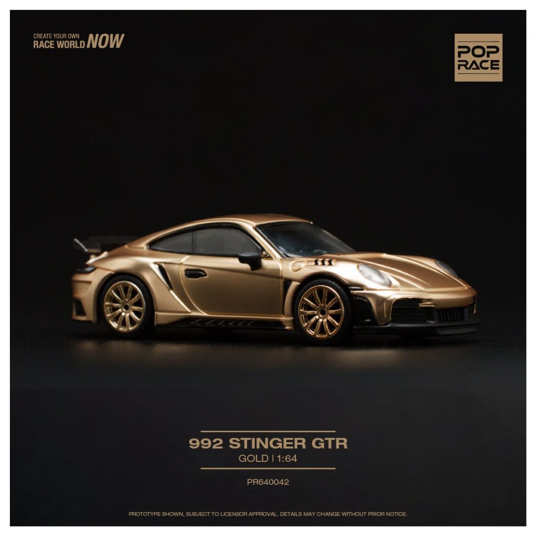 Pop Race #042: Porsche 992 Stinger GTR Gold 1:64