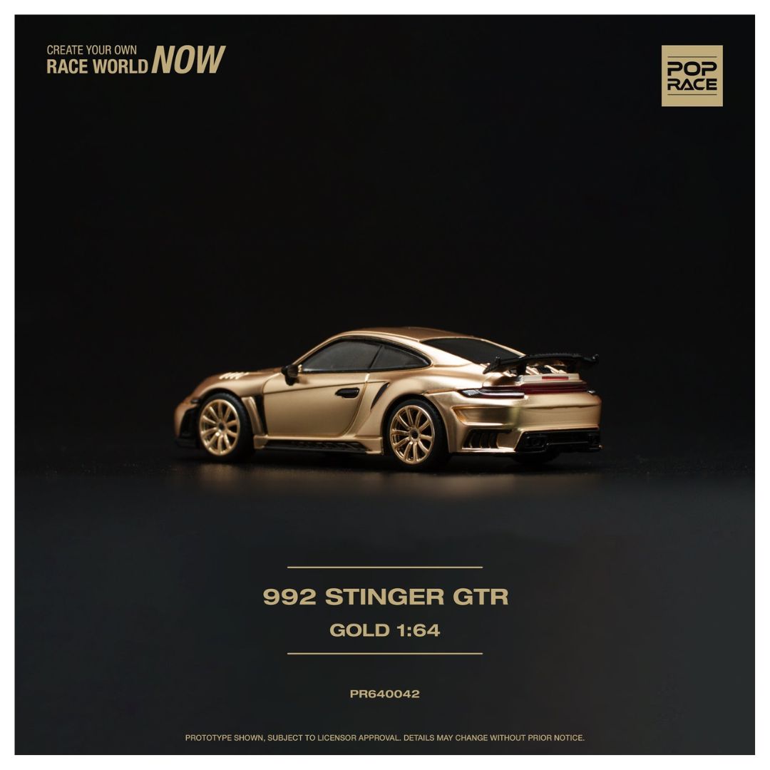 Pop Race #042: Porsche 992 Stinger GTR Gold 1:64