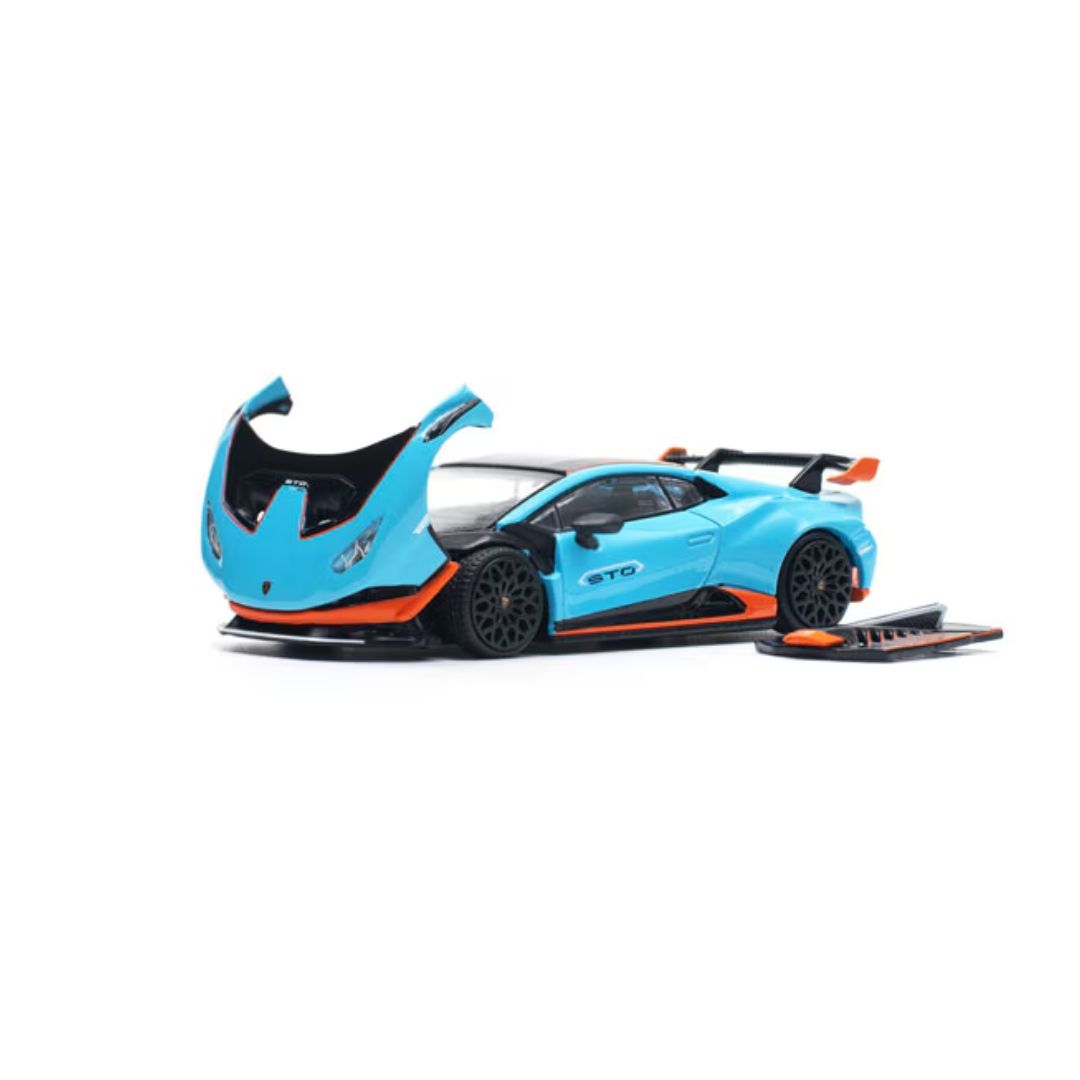 Pop Race #110 Lamborghini Huracan STO Blu Laufey 1:64