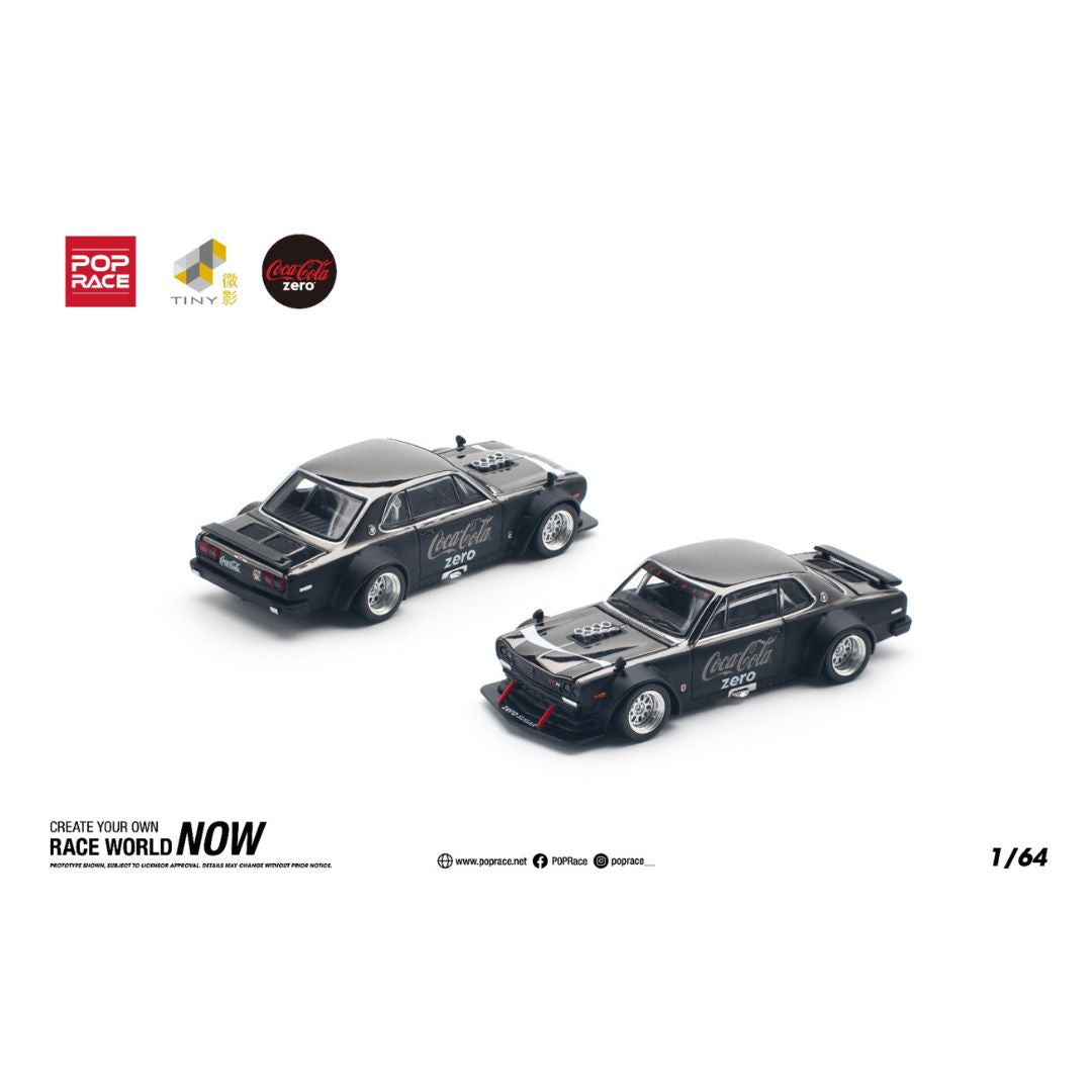 Pop Race #144: Skyline GT R V8 Drift Hakosuka Coca Cola Chrome Black