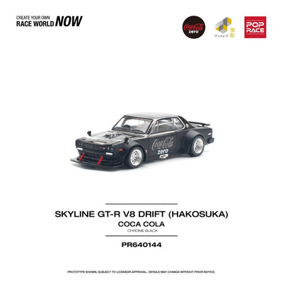 Pop Race #144: Skyline GT R V8 Drift Hakosuka Coca Cola Chrome Black