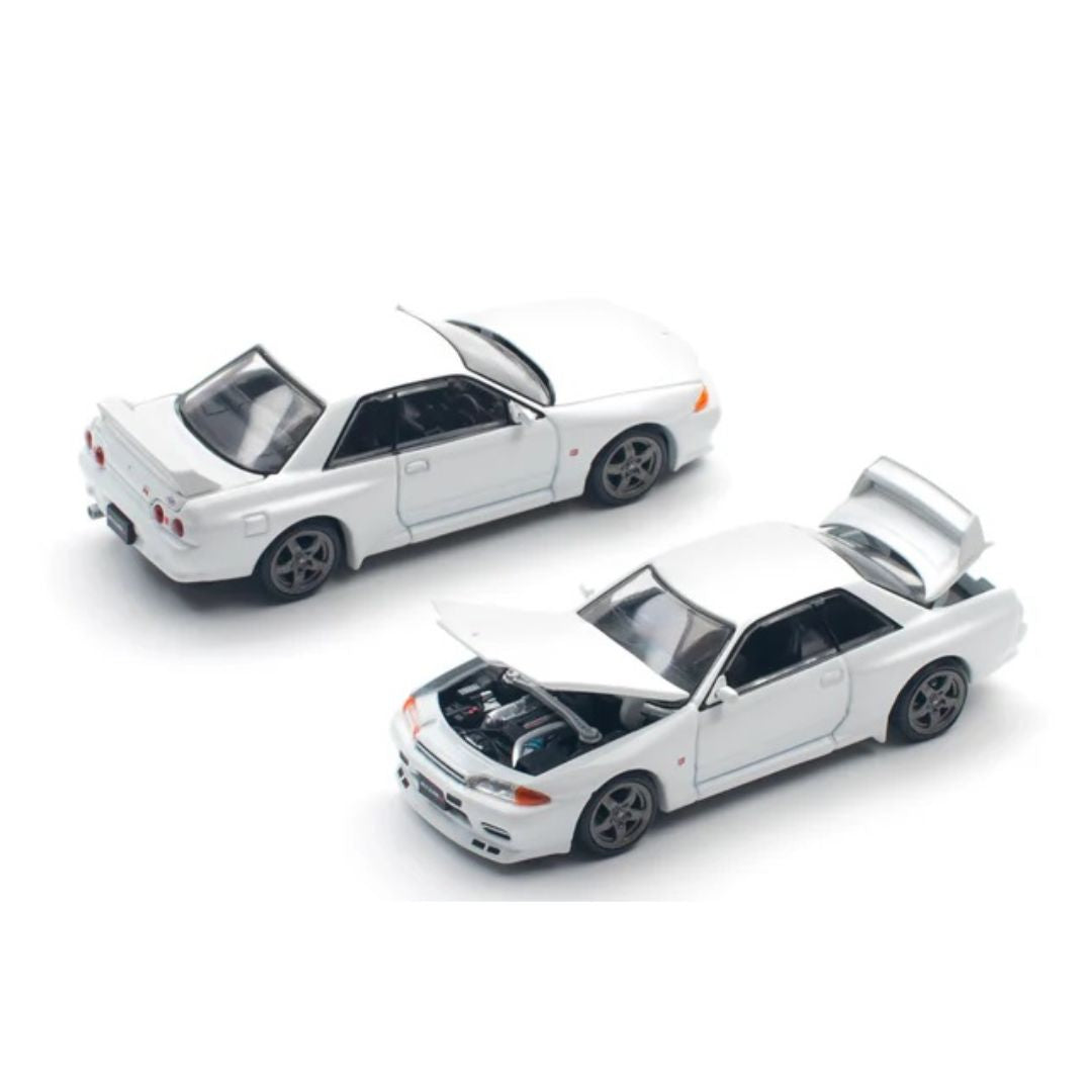 Pop Race #157: Nissan Skyline GT-R R32 Crystal White 1:64