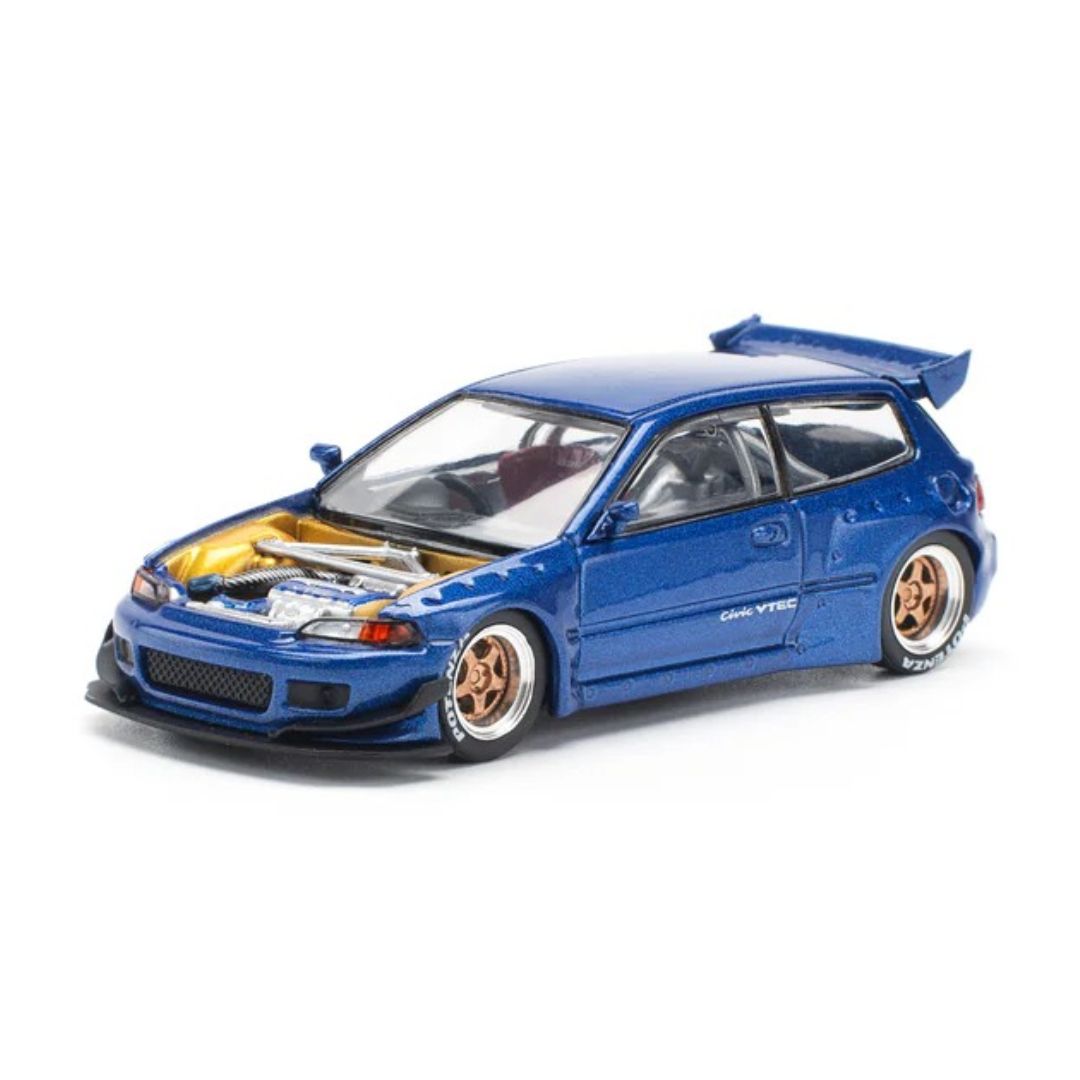 Pop Race #174: Pandem EG6 - Metallic Blue With Open Hood