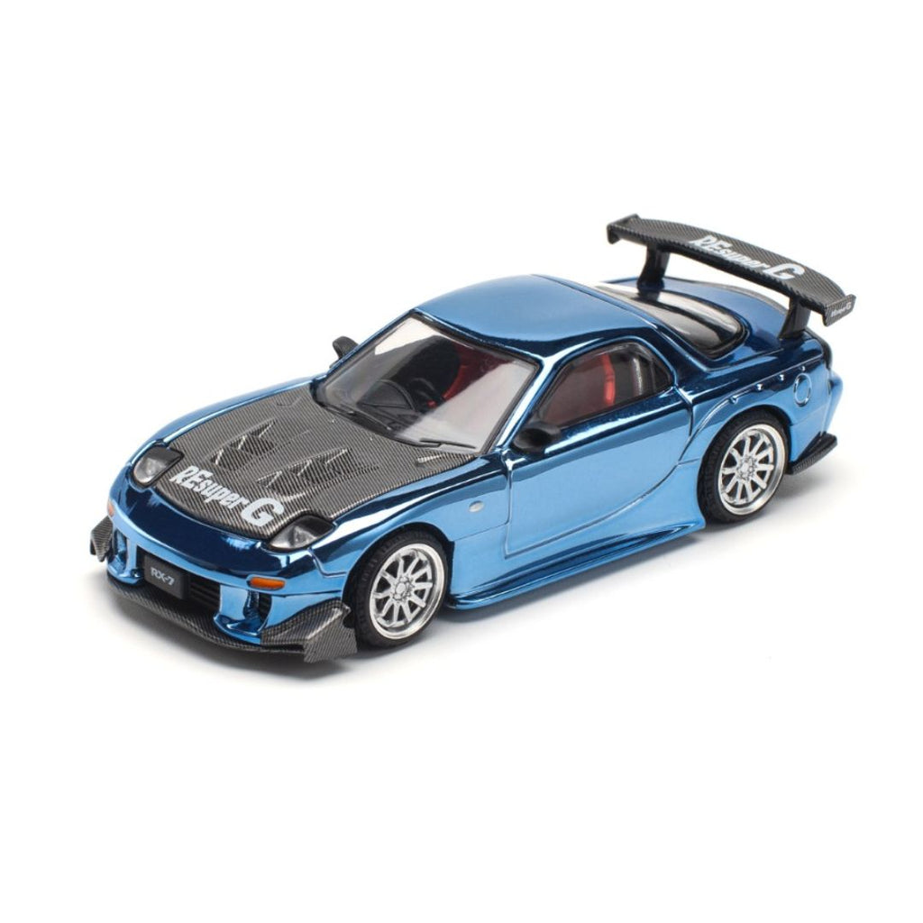Pop Race #223: Mazda RX7 Re-Amemiya Widebody - Blue Chrome