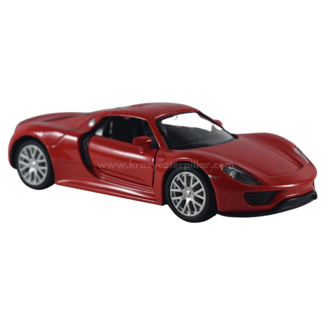 Super Fast City Car : Porsche 918 Spyder - Red Die-Cast Scale Model (1:32)