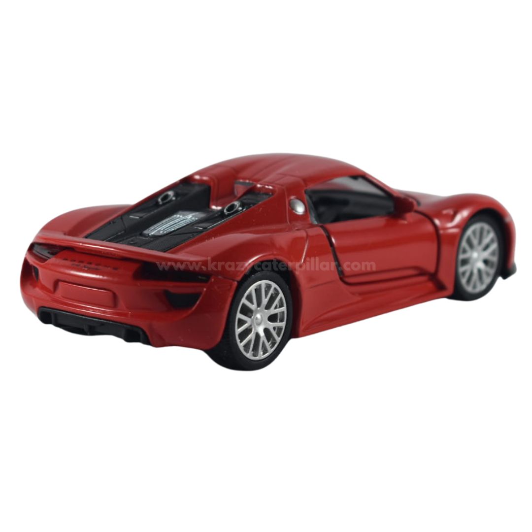 Super Fast City Car : Porsche 918 Spyder - Red Die-Cast Scale Model (1:32)