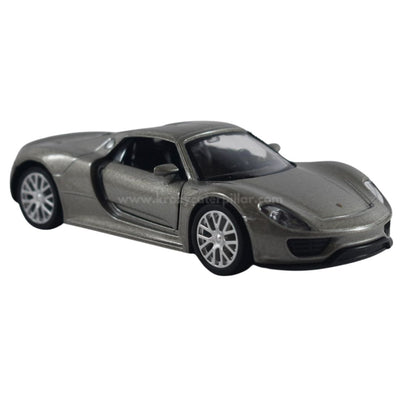 Super Fast City Car : Porsche 918 Spyder - Silver Die-Cast Scale Model (1:32)