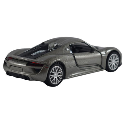 Super Fast City Car : Porsche 918 Spyder - Silver Die-Cast Scale Model (1:32)