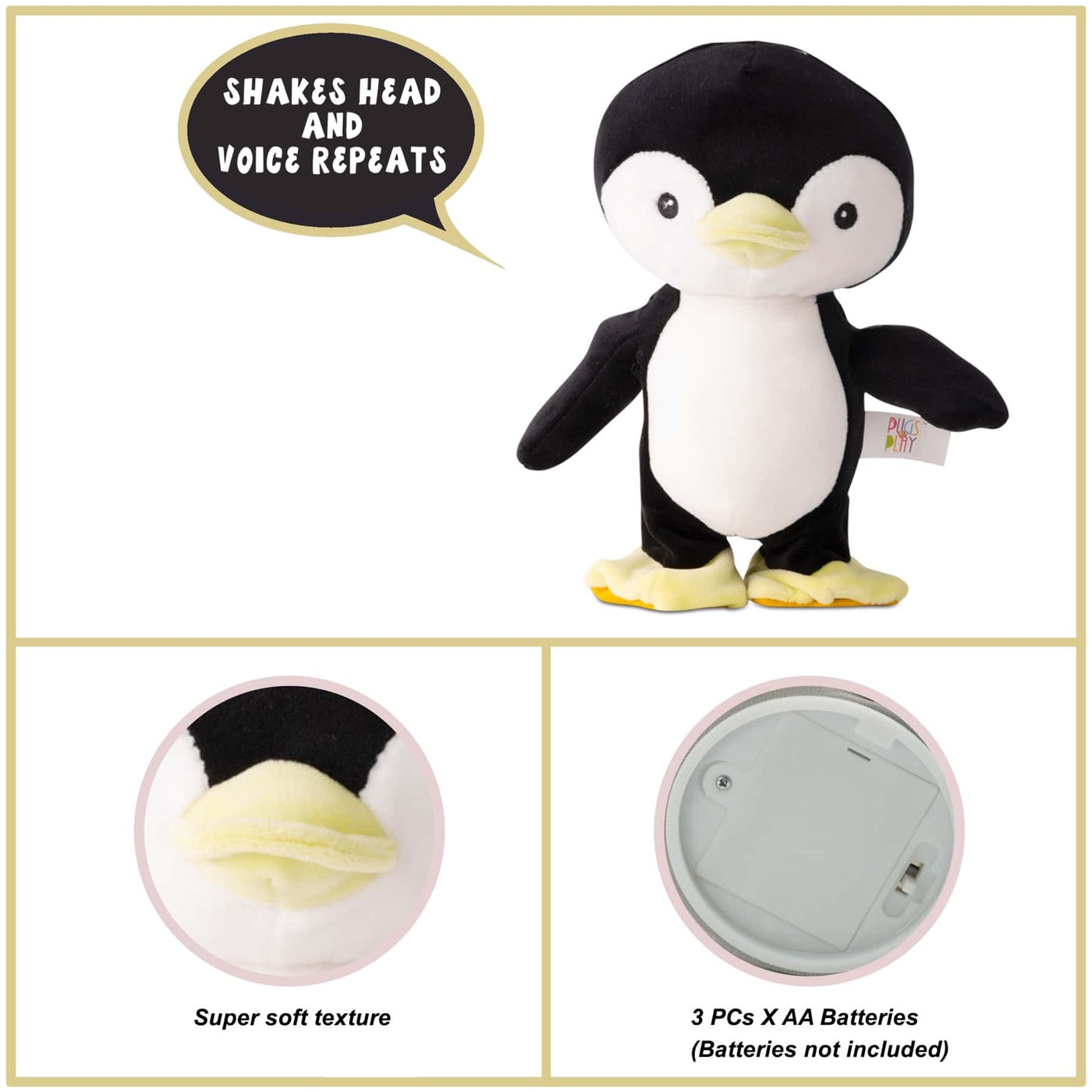 Skipper The Penguin (Ineractive Plush) | Pugs At Play