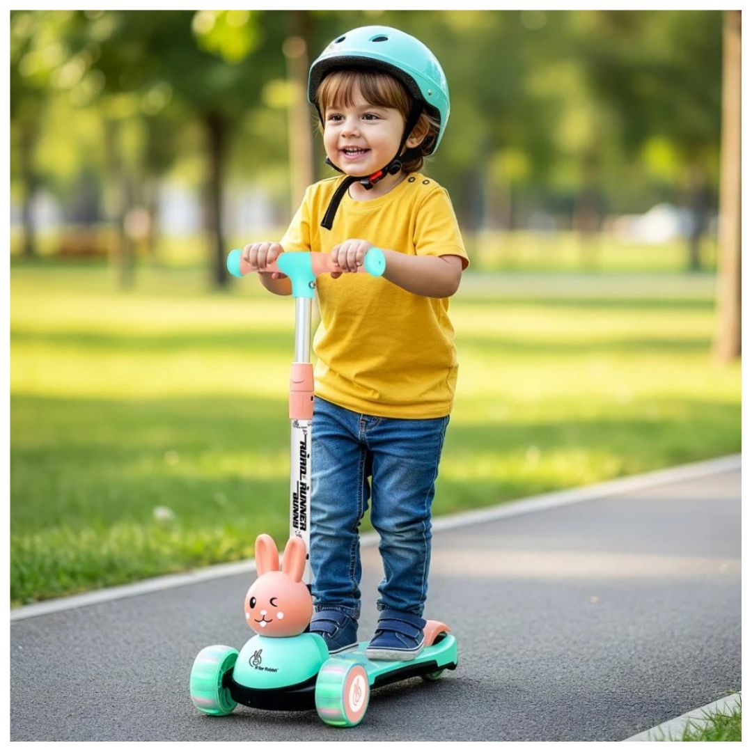 R For Rabbit: Road Runner Bunny Scooter - Green Peach – Krazy Caterpillar