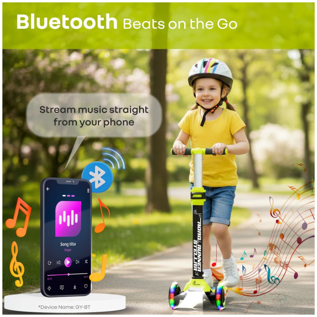 White Rabbit Scooter R For Rabbit: Road Runner Stellar Scooter LED with Bluetooth Music - N ...