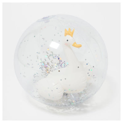 SUNNYLiFE 3D Inflatable Beach Ball Princess Swan Multi