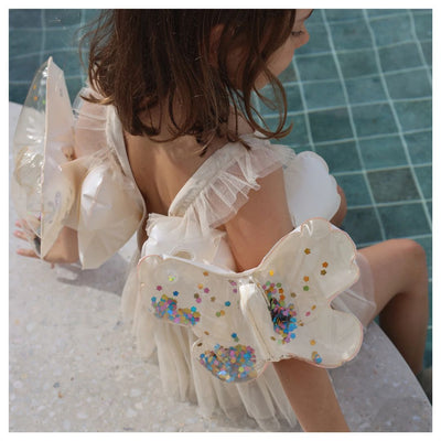 SUNNYLiFE Arm Bands Inflatable Cotton Candy Glitter