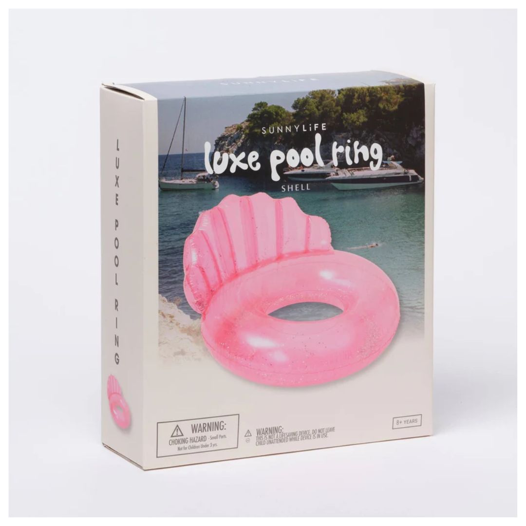 SUNNYLiFE: Luxe Pool Ring Shell Bubblegum