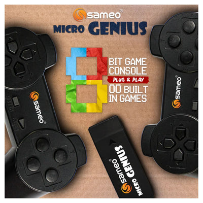 Sameo Micro Genius 8 Bit HDMI Gaming Console - Black