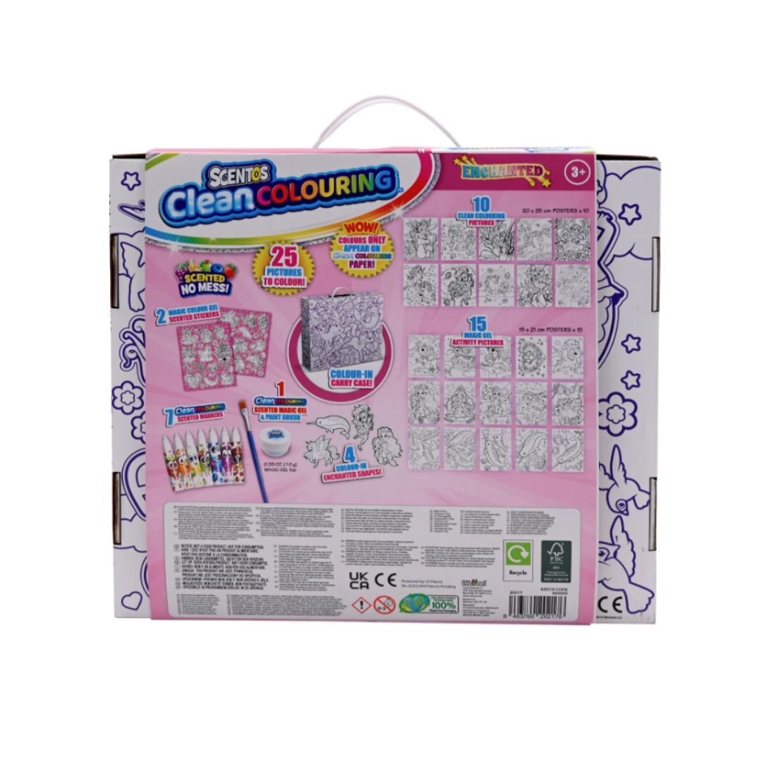 Scentos: Clean Coloring Color-In Carry-Case-Enchanted