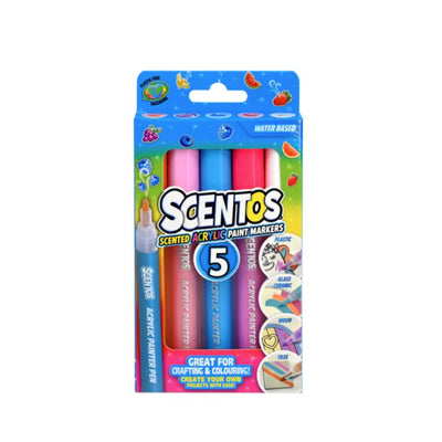 Scentos: Scented Acrylic Paint Markers, 5 Count