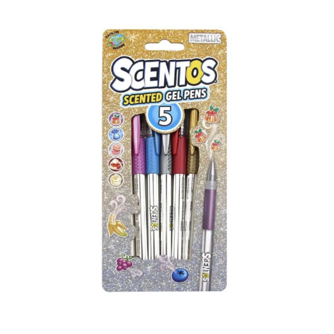 Scentos: Scented Gel Pens - Metallic, Count 5