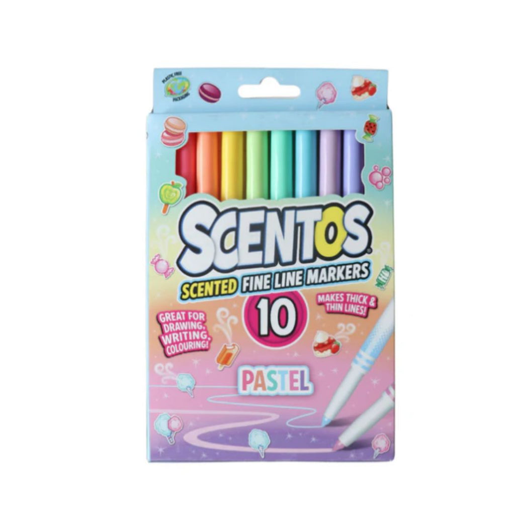 Scentos: Scented Pastel Color Fine Line Marker, Pack of 10
