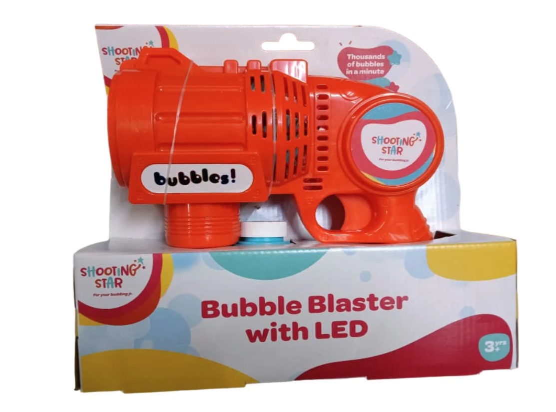 Shooting Star: Bubble Blaster With LED- Orange