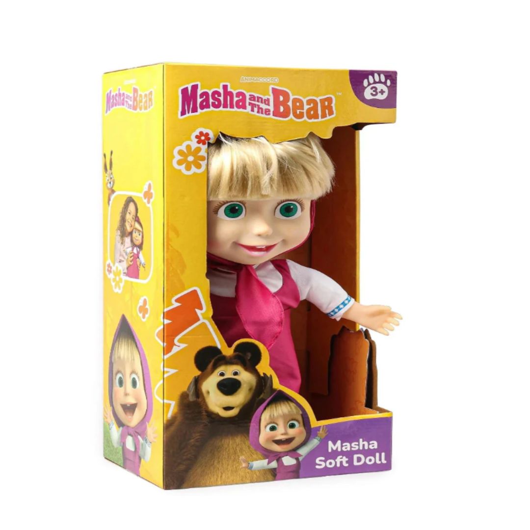 Masha And The Bear- Masha Soft Doll (Height 39 cm)