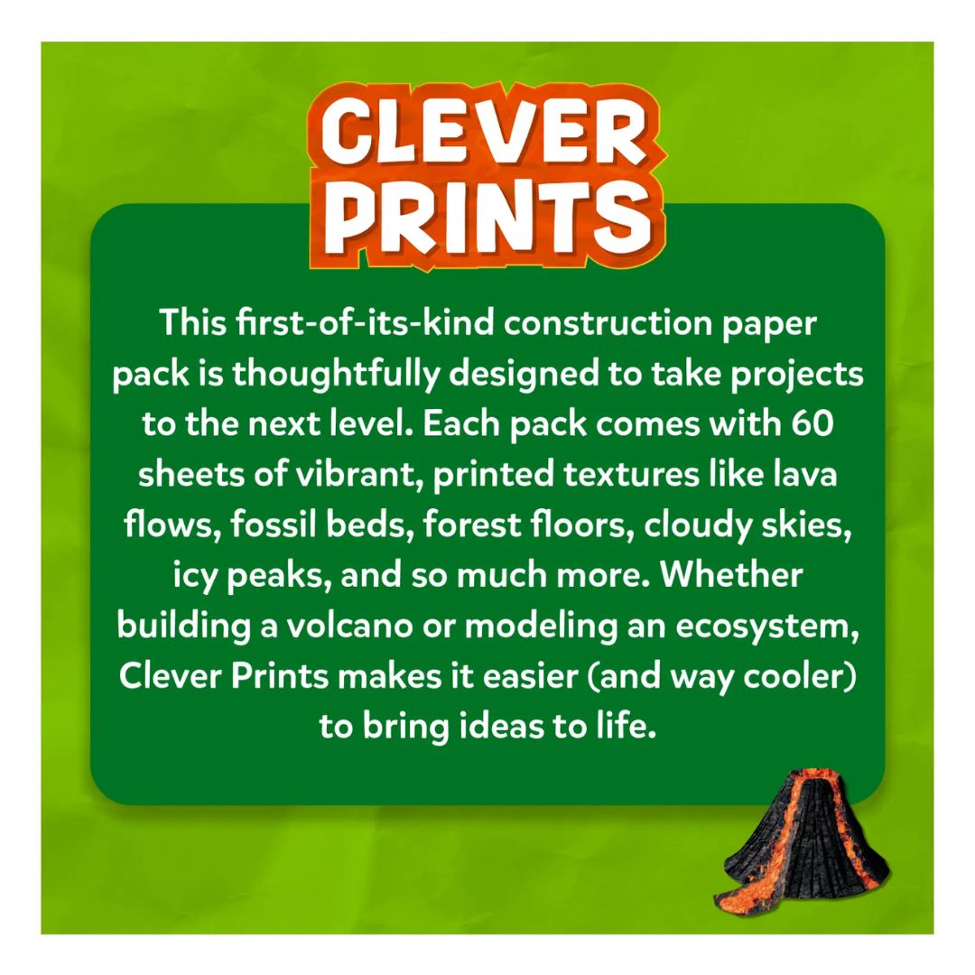 Skillmatics Clever Prints: All Things Science! Construction Paper - 60 Sheets
