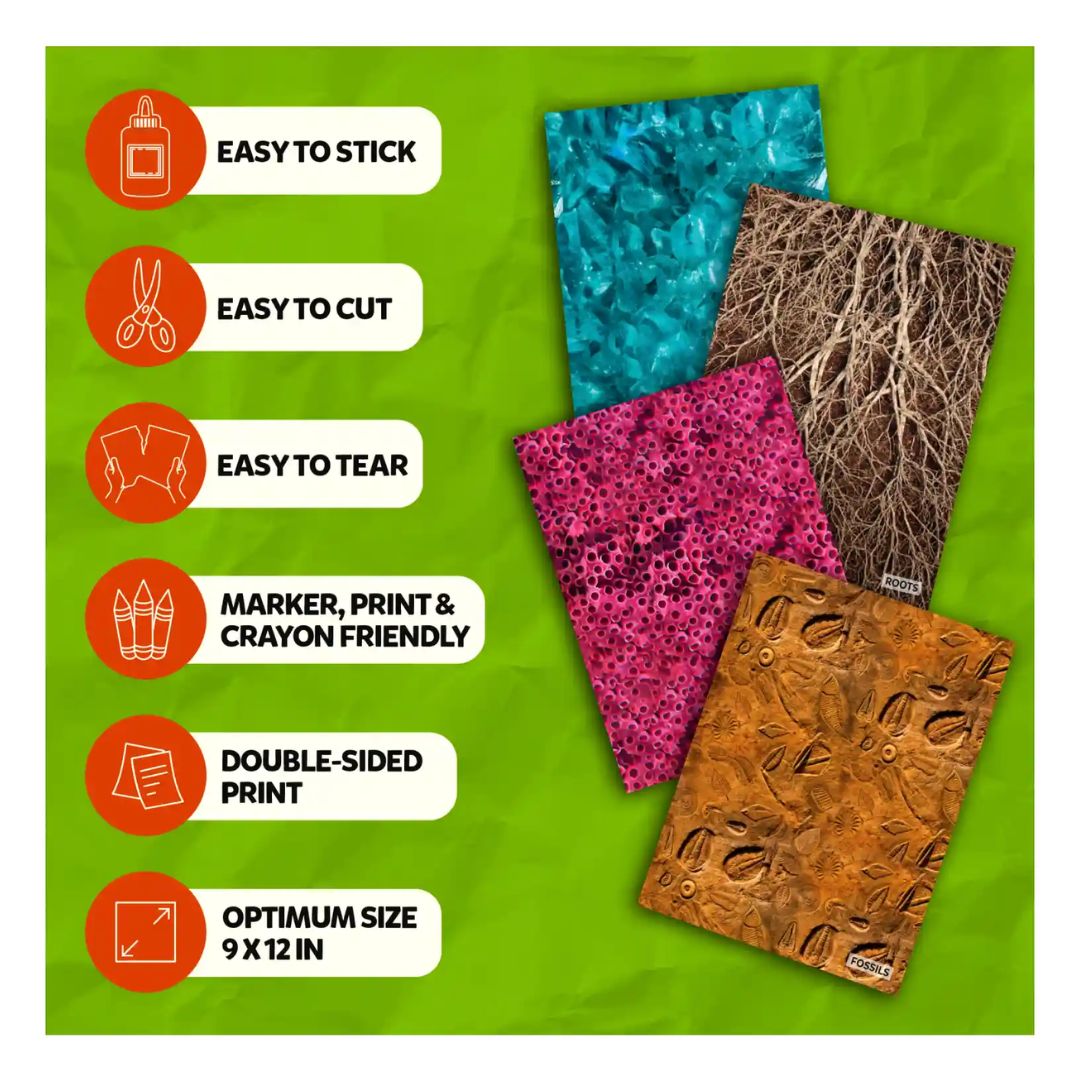 Skillmatics Clever Prints: All Things Science! Construction Paper - 60 Sheets