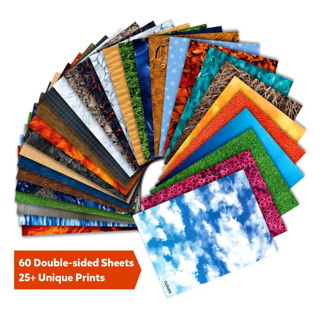 Skillmatics Clever Prints: All Things Science! Construction Paper - 60 Sheets