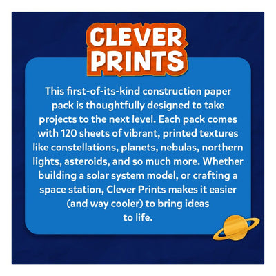 Skillmatics: Clever Prints: Outer Space - Construction Paper - 120 Sheets