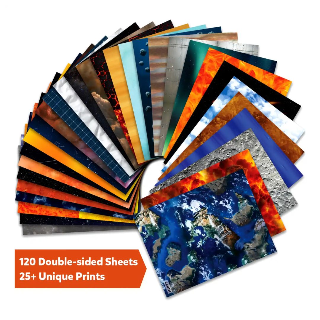 Skillmatics: Clever Prints: Outer Space - Construction Paper - 120 Sheets