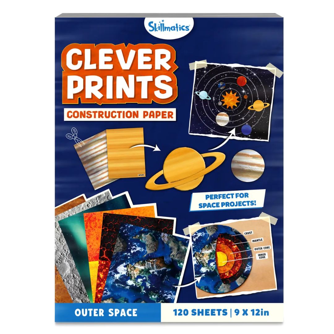 Skillmatics: Clever Prints: Outer Space - Construction Paper - 120 Sheets