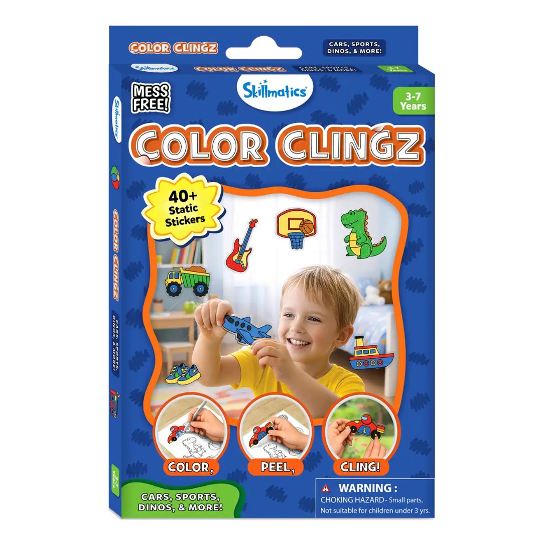 Skillmatics: Color Clingz: Cars, Sports, Dinos & More! - Mess-Free Reu ...