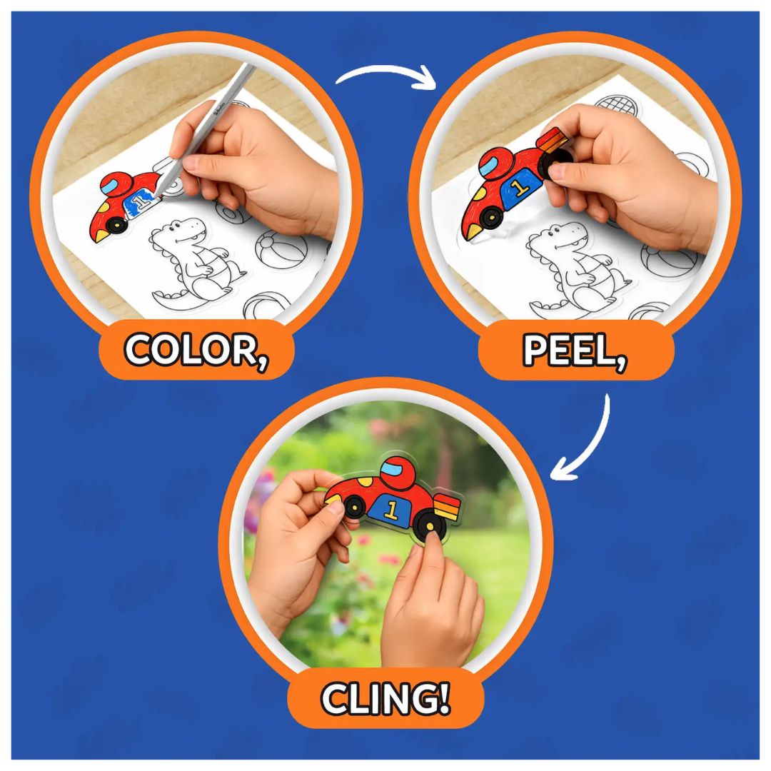 Skillmatics: Color Clingz: Cars, Sports, Dinos & More! - Mess-Free Reu ...